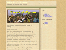 Tablet Screenshot of friends-of-mizoram.org